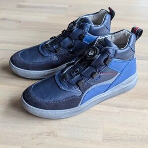 Froddo Kid's Blue Leather HighTop Sneakers Boa Lacing System Size 37-US 5 Youth